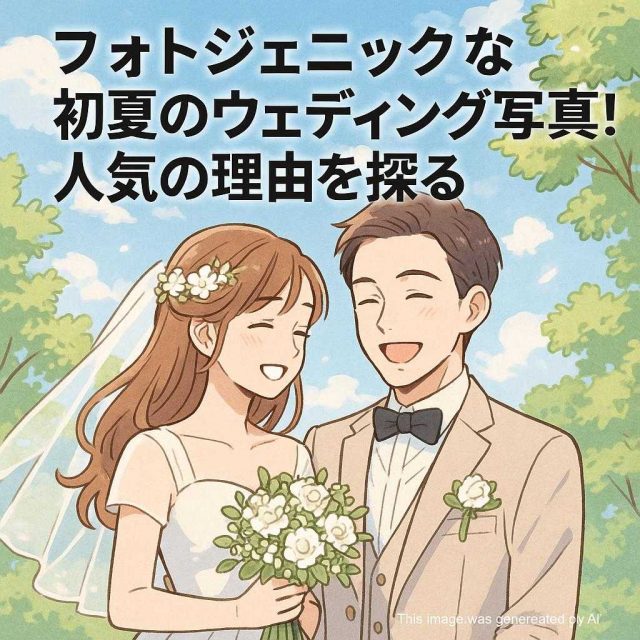 フォトジェニックな初夏のウェディング写真！人気の理由を探る