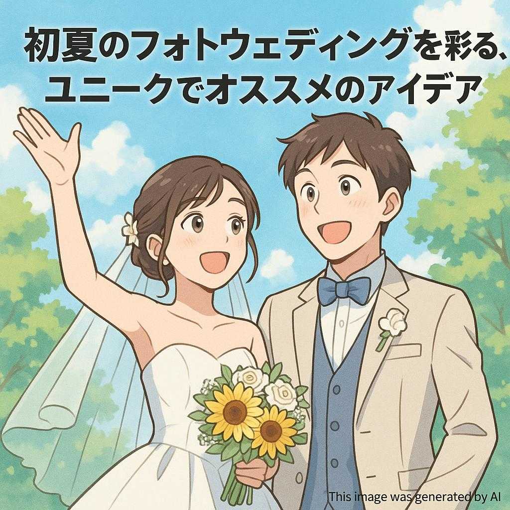初夏のフォトウェディングを彩る、ユニークでオススメのアイデア集