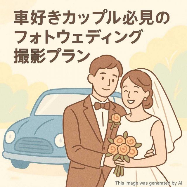 車好きカップル必見のフォトウェディング撮影プラン