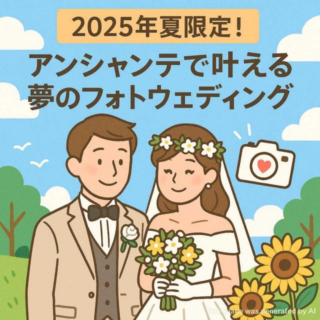 2025年夏限定！アンシャンテで叶える夢のフォトウェディング