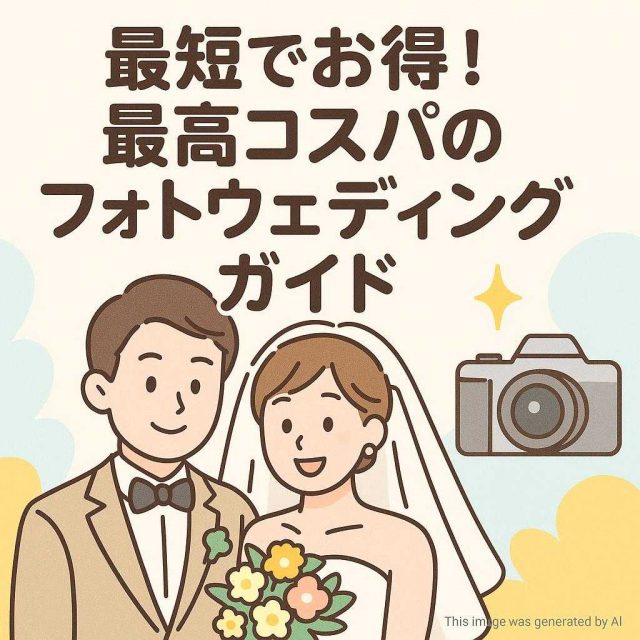 最短でお得！最高コスパのフォトウェディングガイド