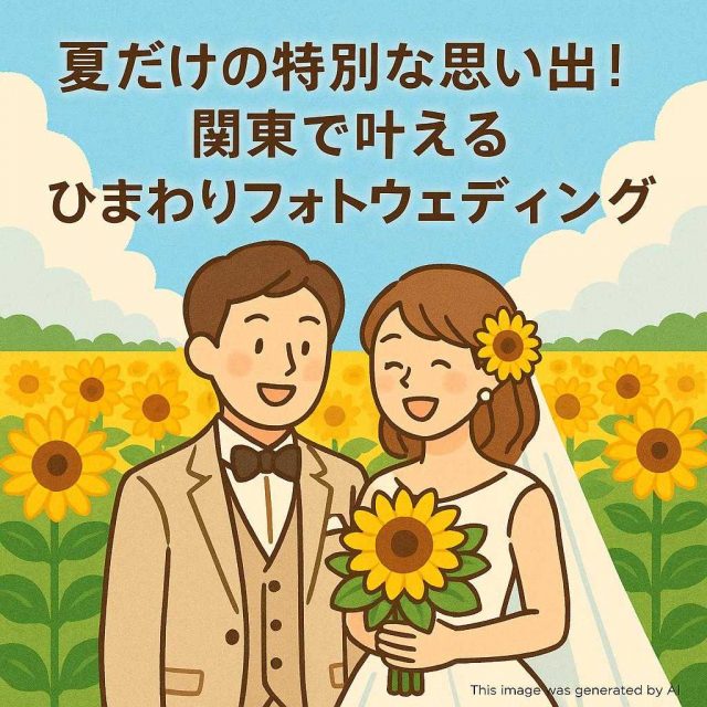 夏だけの特別な思い出！関東で叶えるひまわりフォトウェディング