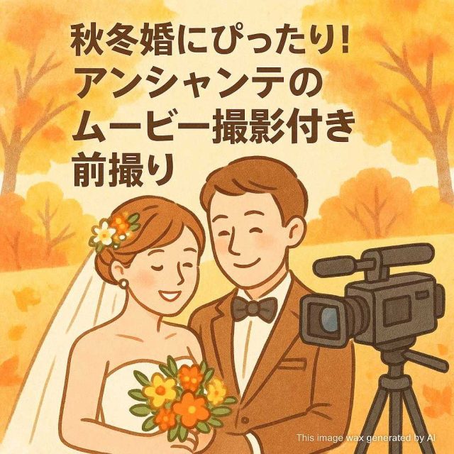 秋冬婚にぴったり！アンシャンテのムービー撮影付き前撮り