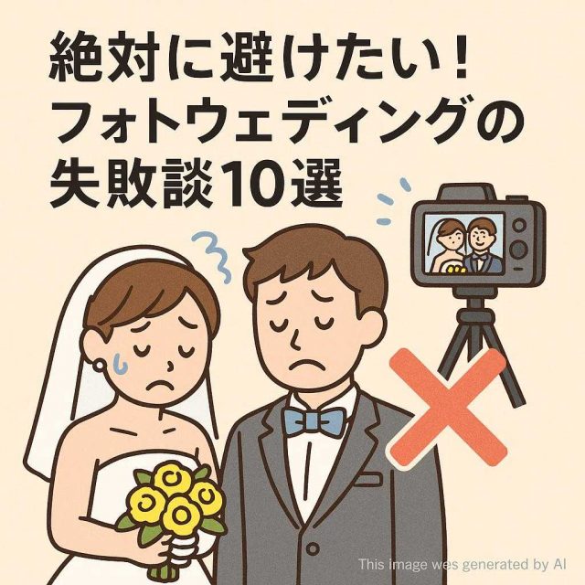 絶対に避けたい！フォトウェディングの失敗談10選