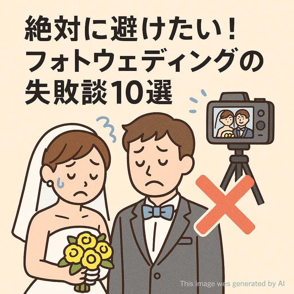 絶対に避けたい！フォトウェディングの失敗談10選