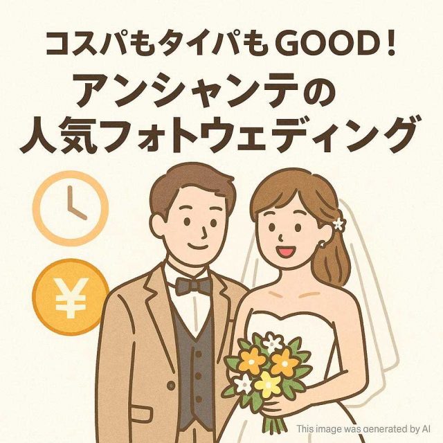 コスパもタイパもGOOD！アンシャンテの人気フォトウェディング