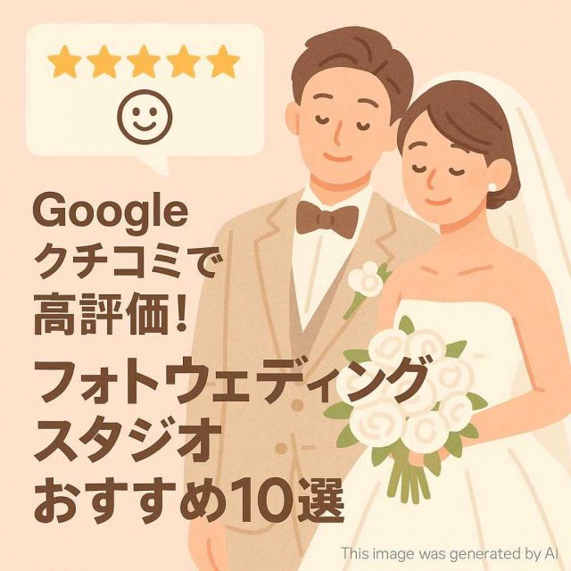 Googleクチコミで高評価！フォトウェディングスタジオおすすめ10選
