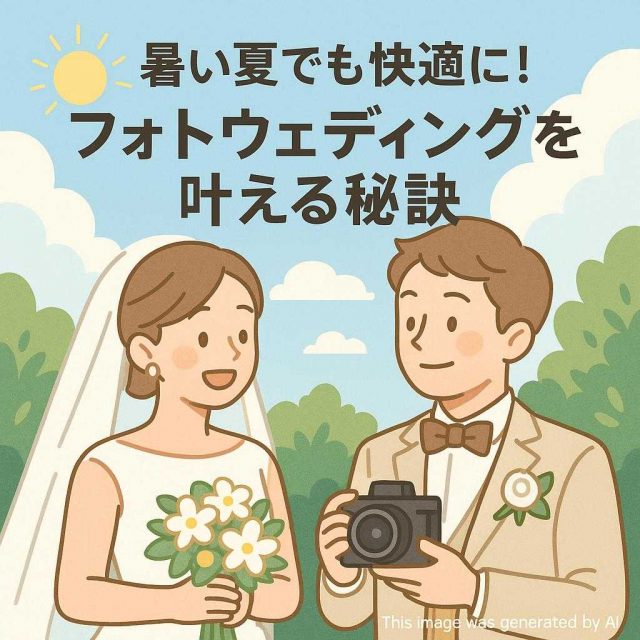 暑い夏でも快適に！フォトウェディングを叶える秘訣