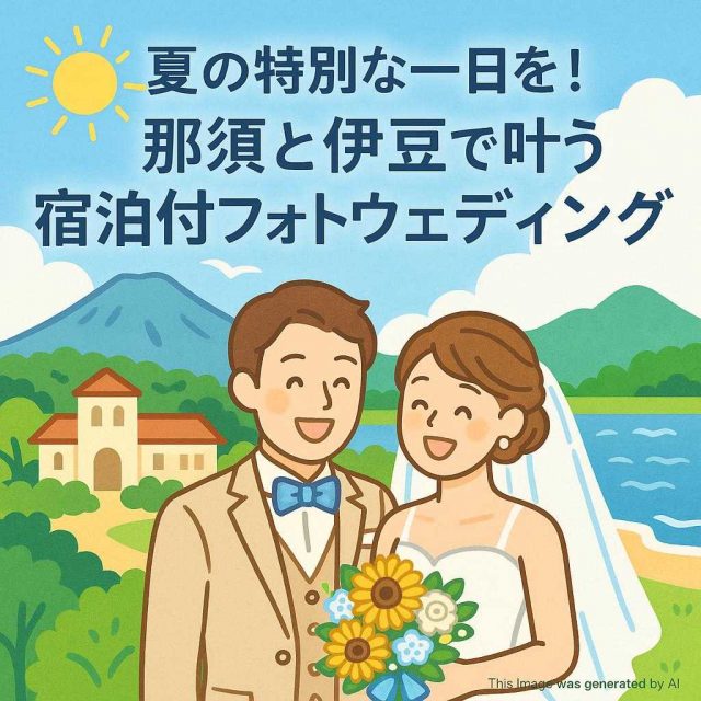 夏の特別な一日を！那須と伊豆で叶う宿泊付フォトウェディング