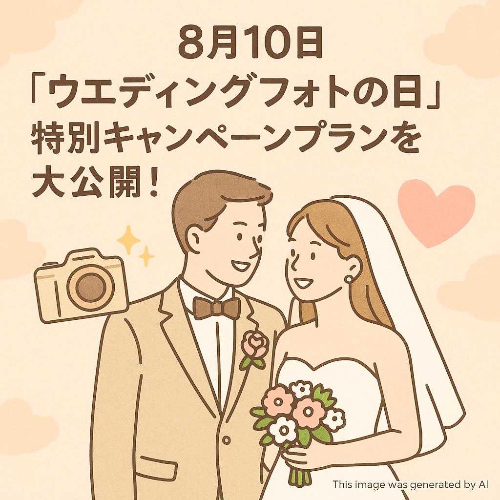 8月10日「ウエディングフォトの日」特別キャンペーンプランを大公開！