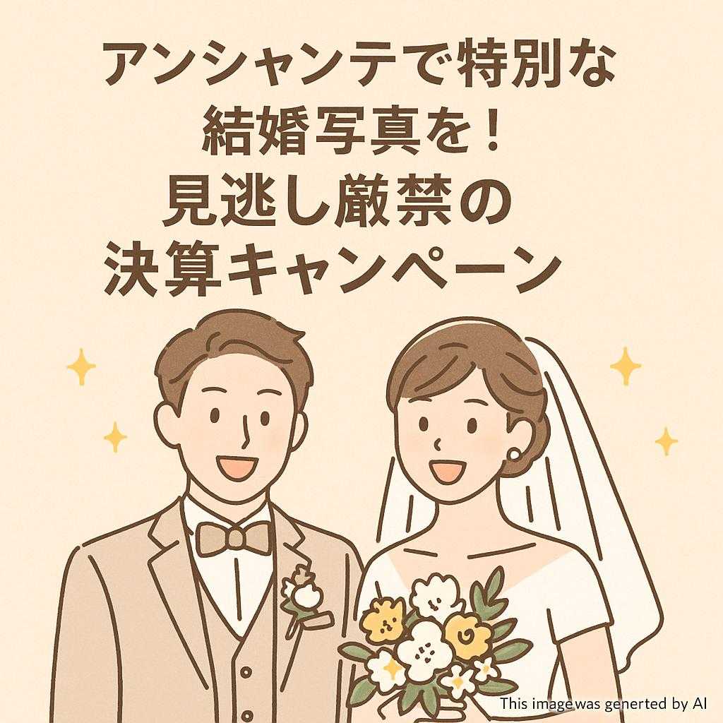 アンシャンテで特別な結婚写真を！見逃し厳禁の決算キャンペーン