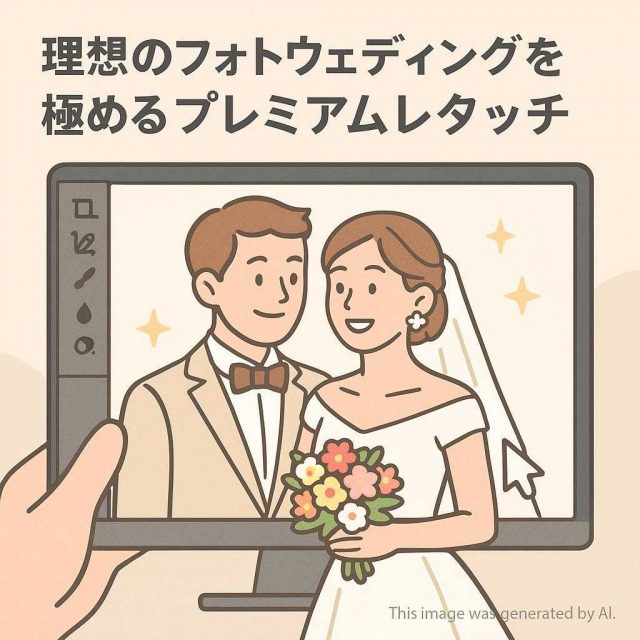 理想のフォトウェディングを極めるプレミアムレタッチ