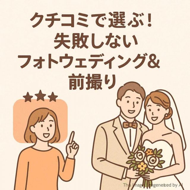クチコミで選ぶ！失敗しないフォトウェディング＆前撮り