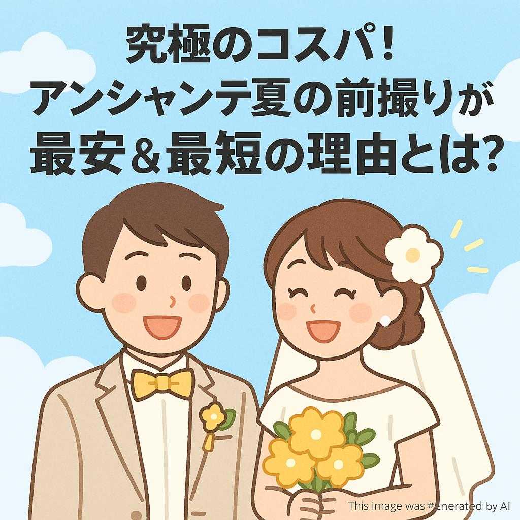究極のコスパ！アンシャンテ夏の前撮りが最安＆最短の理由とは？