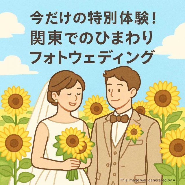 今だけの特別体験！関東でのひまわりフォトウェディング