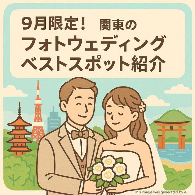 9月限定！関東のフォトウェディングベストスポット紹介