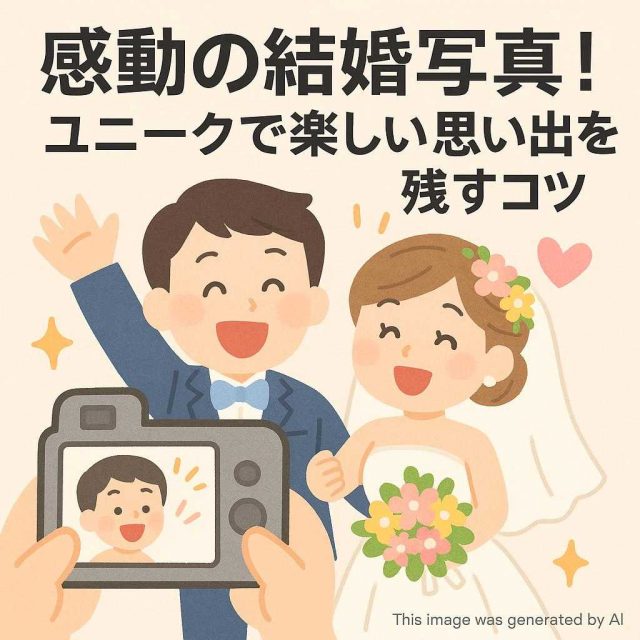 感動の結婚写真！ユニークで楽しい思い出を残すコツ