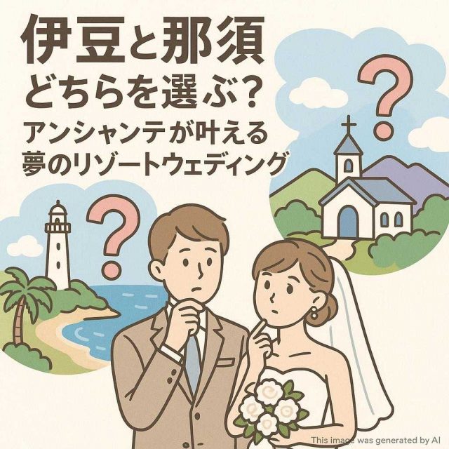 伊豆と那須！どちらを選ぶ？アンシャンテが叶える夢のリゾートウェディング