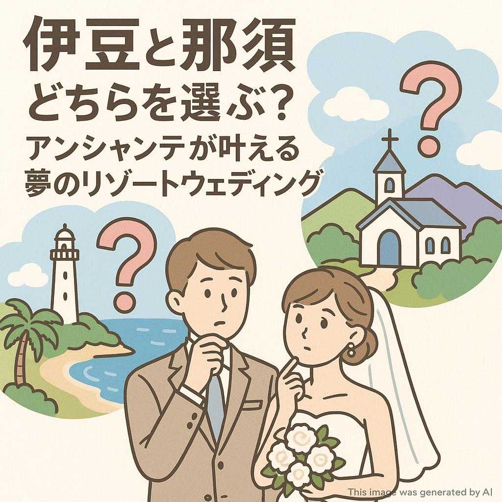 伊豆と那須！どちらを選ぶ？アンシャンテが叶える夢のリゾートウェディング