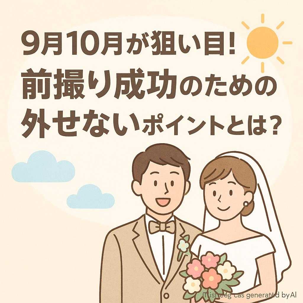 9月10月が狙い目！前撮り成功のための外せないポイントとは？