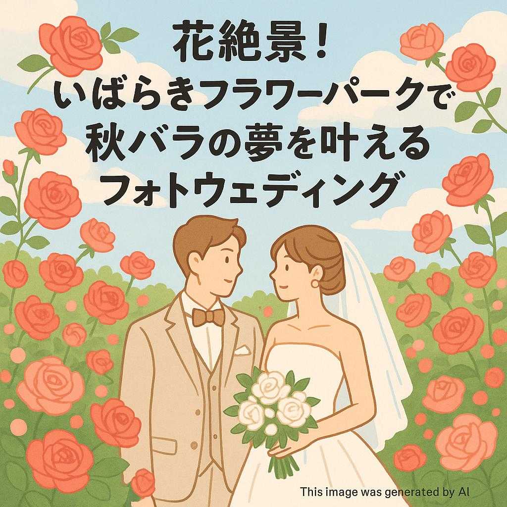 花絶景！いばらきフラワーパークで秋バラの夢を叶えるフォトウェディング