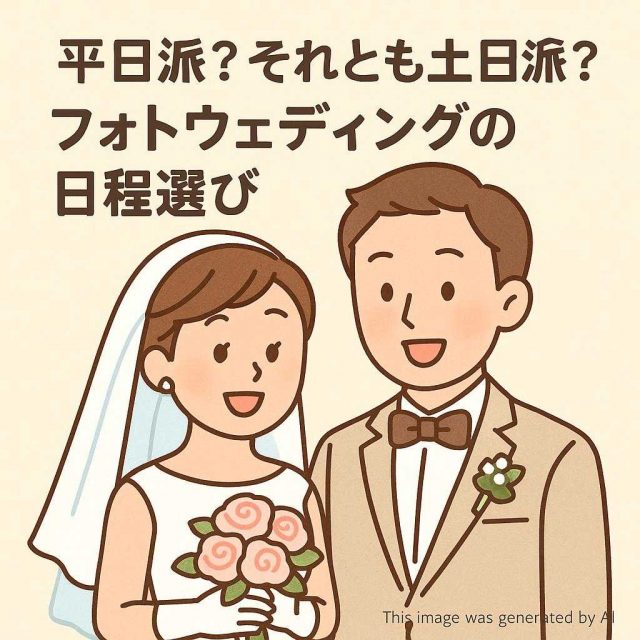 平日派？それとも土日派？フォトウェディングの日程選び
