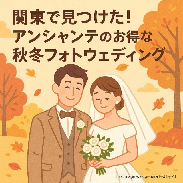 関東で見つけた！アンシャンテのお得な秋冬フォトウェディング
