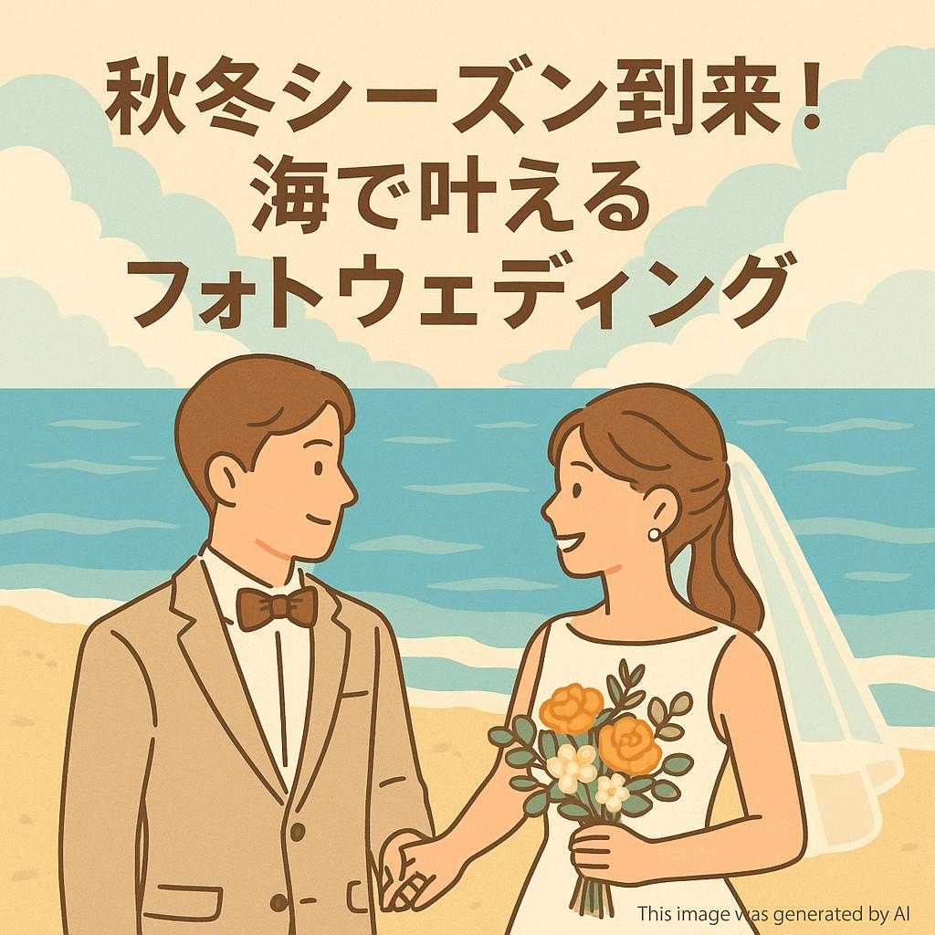 秋冬シーズン到来!海で叶えるフォトウェディング