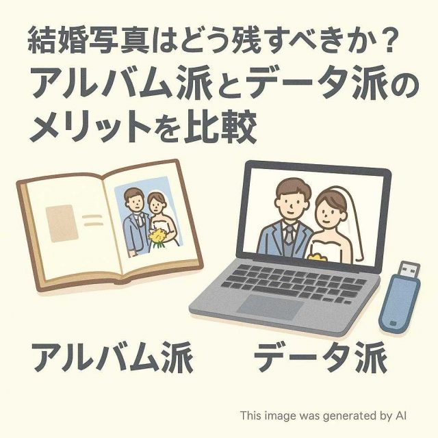 結婚写真はどう残すべきか？アルバム派とデータ派のメリットを比較