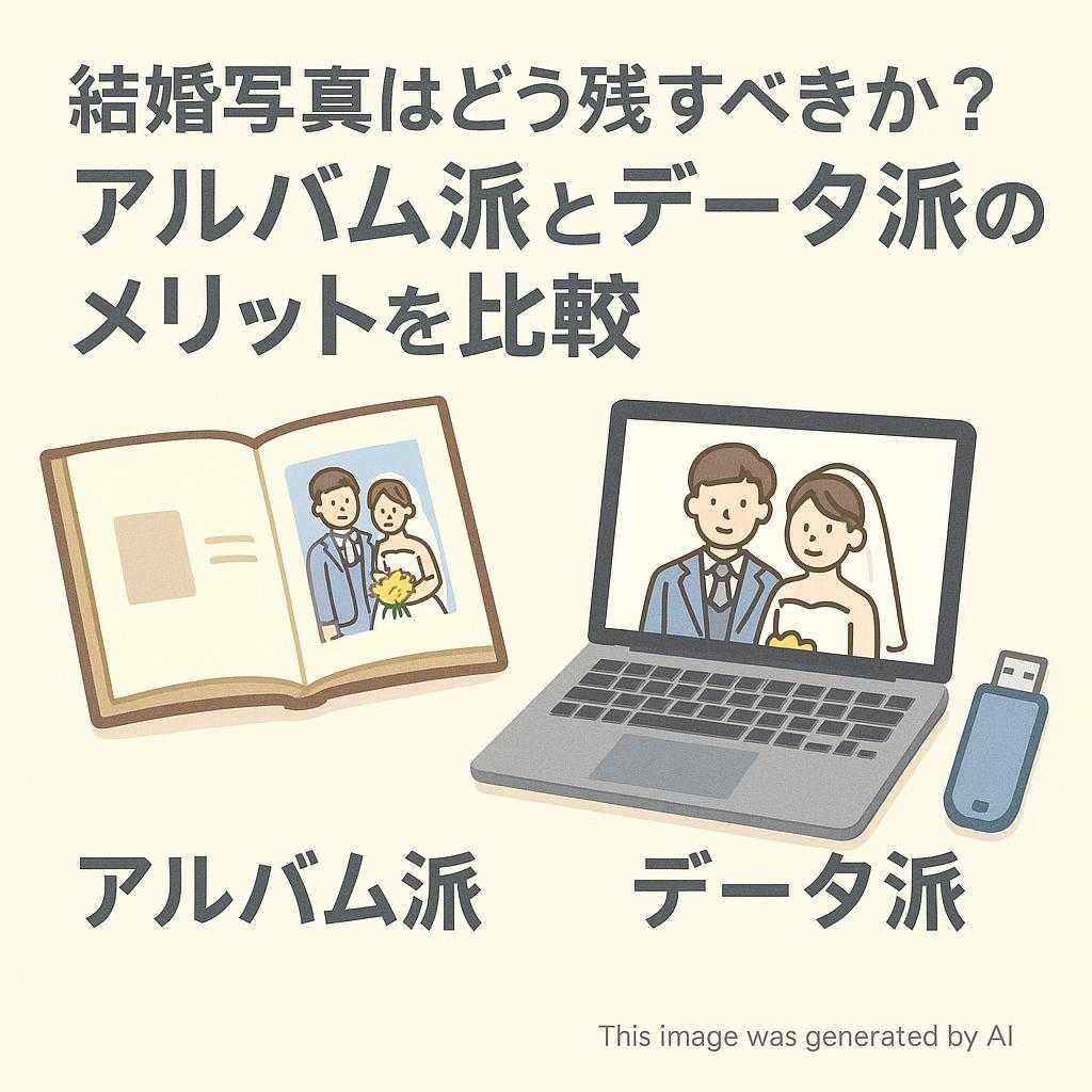 結婚写真はどう残すべきか？アルバム派とデータ派のメリットを比較