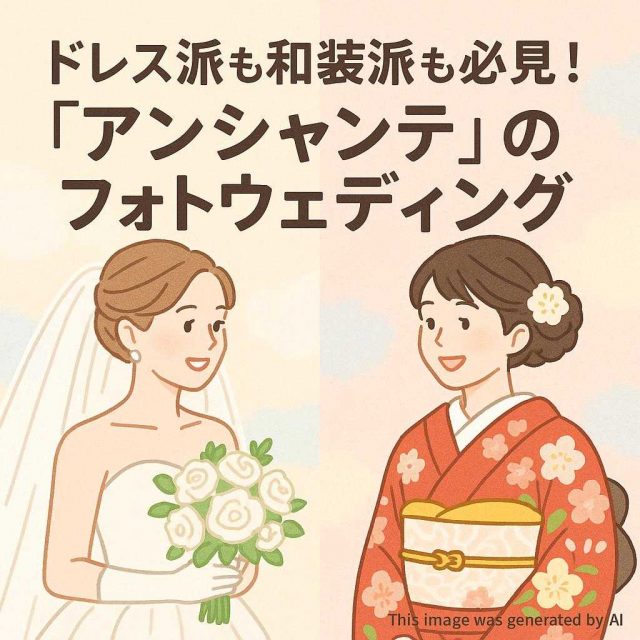 ドレス派も和装派も必見！「アンシャンテ」のフォトウェディング