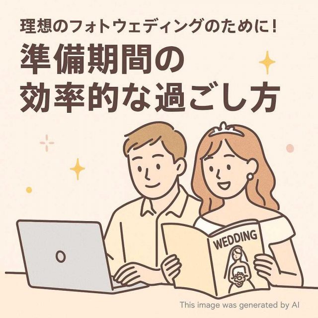 理想のフォトウェディングのために！準備期間の効率的な過ごし方