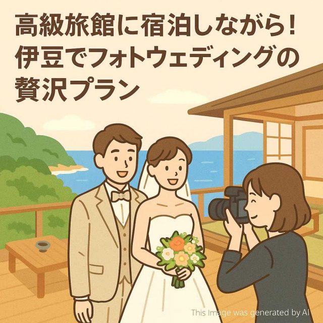 高級旅館に宿泊しながら！伊豆でフォトウェディングの贅沢プラン