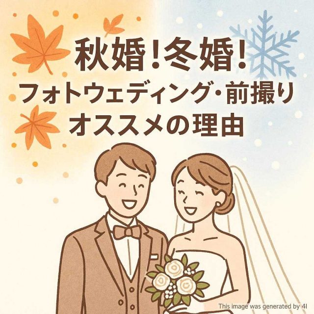 秋婚！冬婚！フォトウェディング・前撮りにオススメの理由