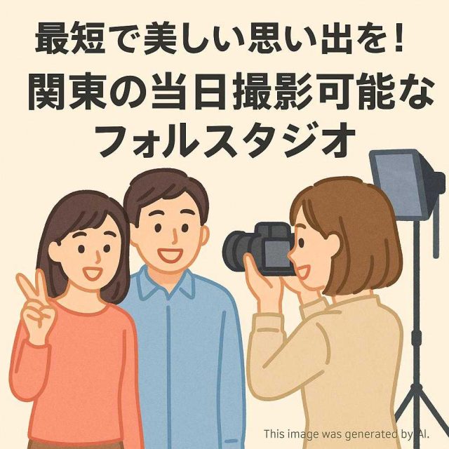 最短で美しい思い出を！関東の当日撮影可能なフォトスタジオ