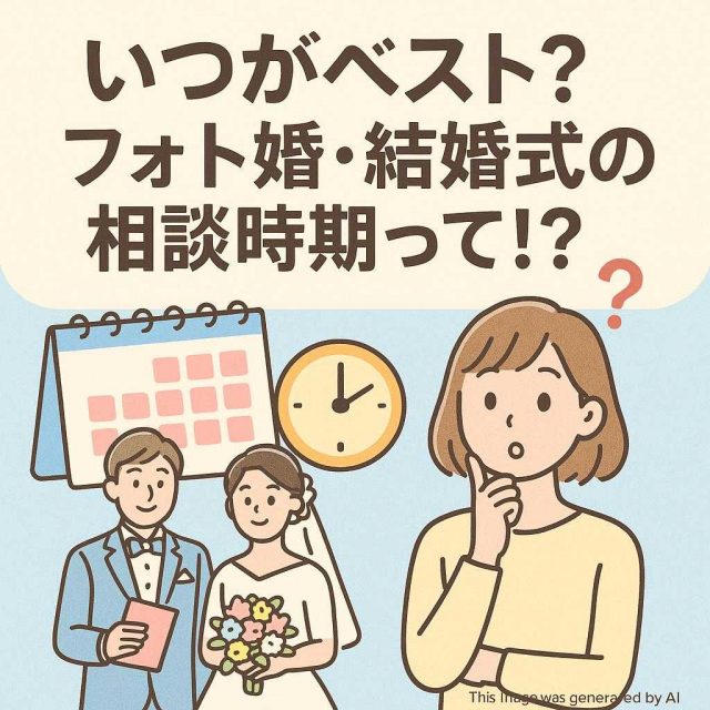 いつがベスト？フォト婚・結婚式の相談時期って！？