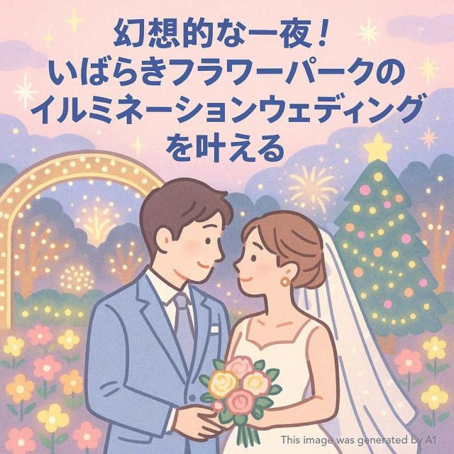 幻想的な一夜！いばらきフラワーパークのイルミネーションウェディングを叶える