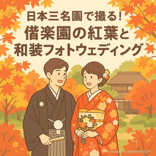 日本三名園で撮る！偕楽園の紅葉と和装フォトウェディング
