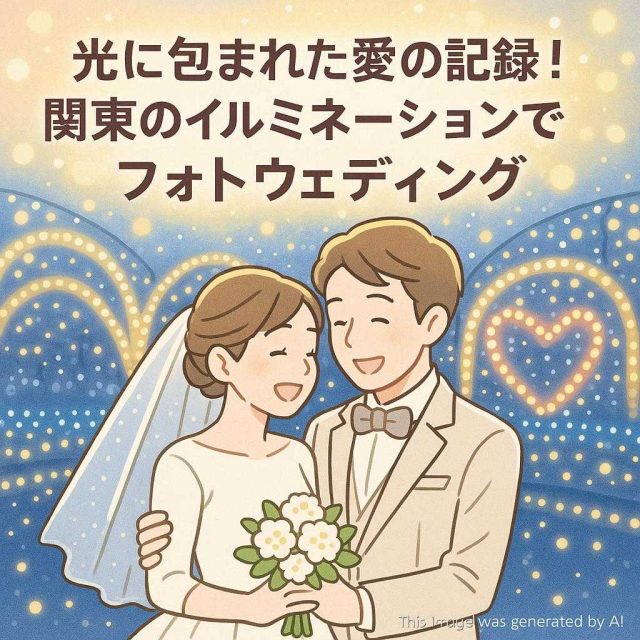 光に包まれた愛の記録！関東のイルミネーションでフォトウェディング