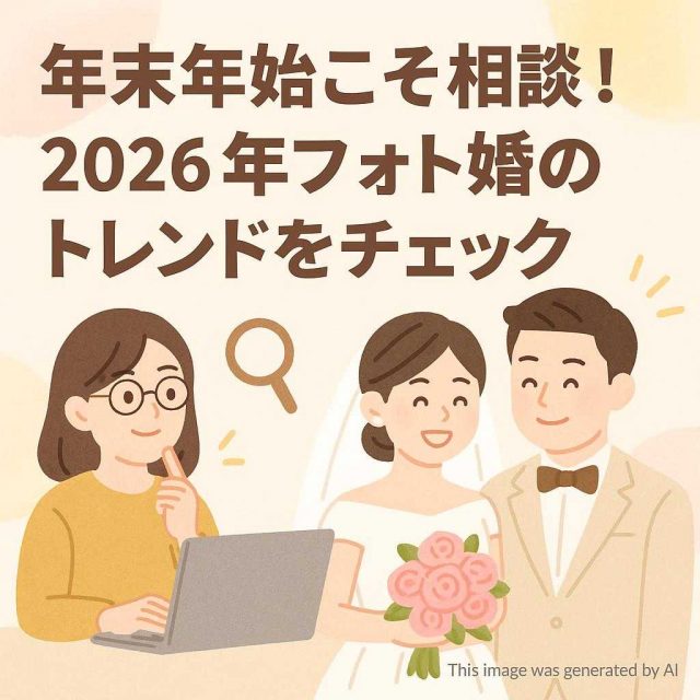 年末年始こそ相談！2026年フォト婚のトレンドをチェック