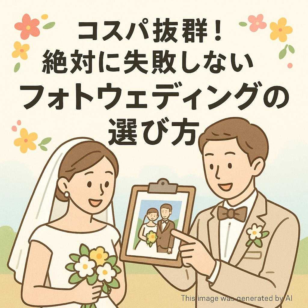 コスパ抜群！絶対に失敗しないフォトウェディングの選び方