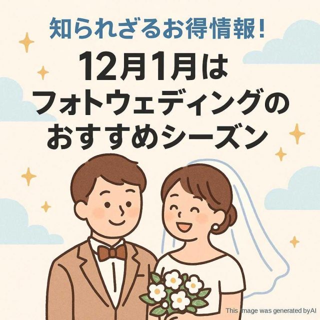 知られざるお得情報！12月1月はフォトウェディングのおすすめシーズン