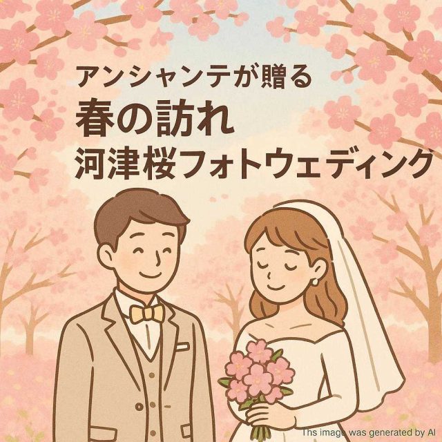 アンシャンテが贈る春の訪れ 河津桜フォトウェディング