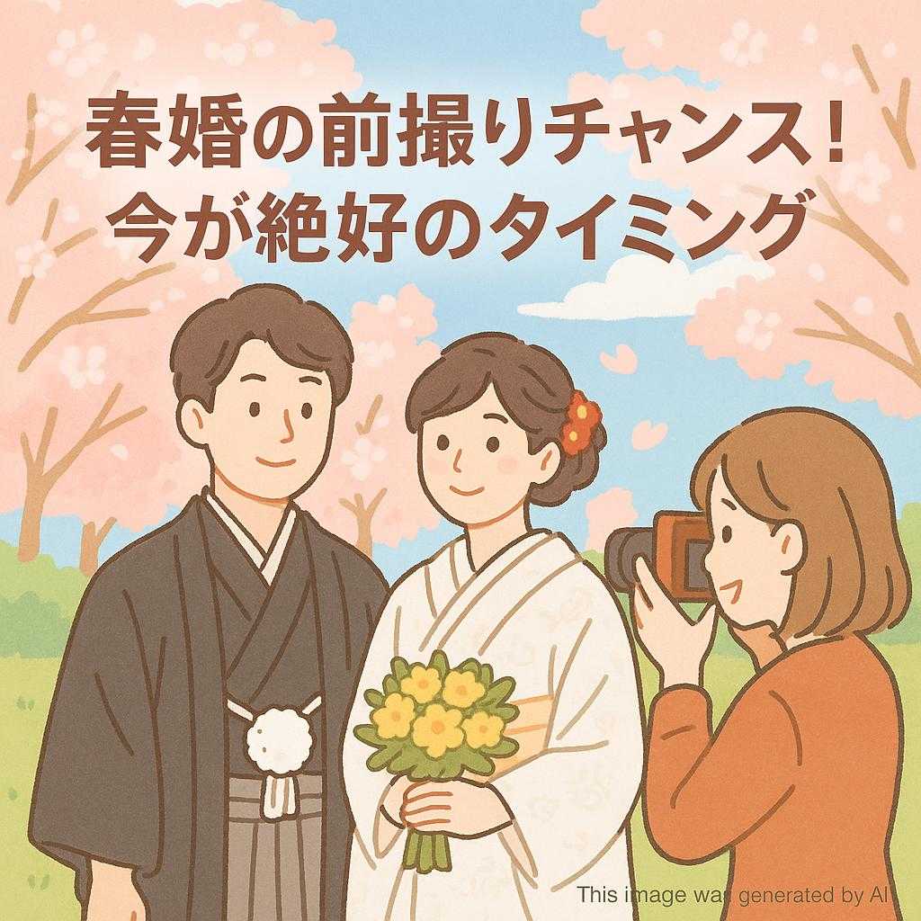 春婚の前撮りチャンス！今が絶好のタイミング