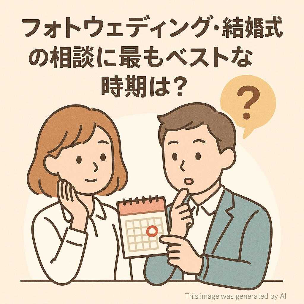 フォトウェディング・結婚式の相談に最もベストな時期は？
