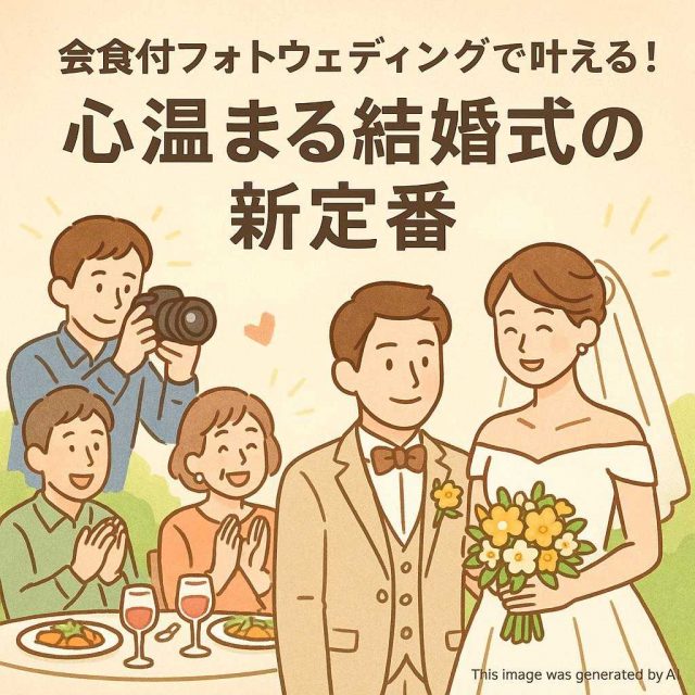 会食付フォトウェディングで叶える！心温まる結婚式の新定番
