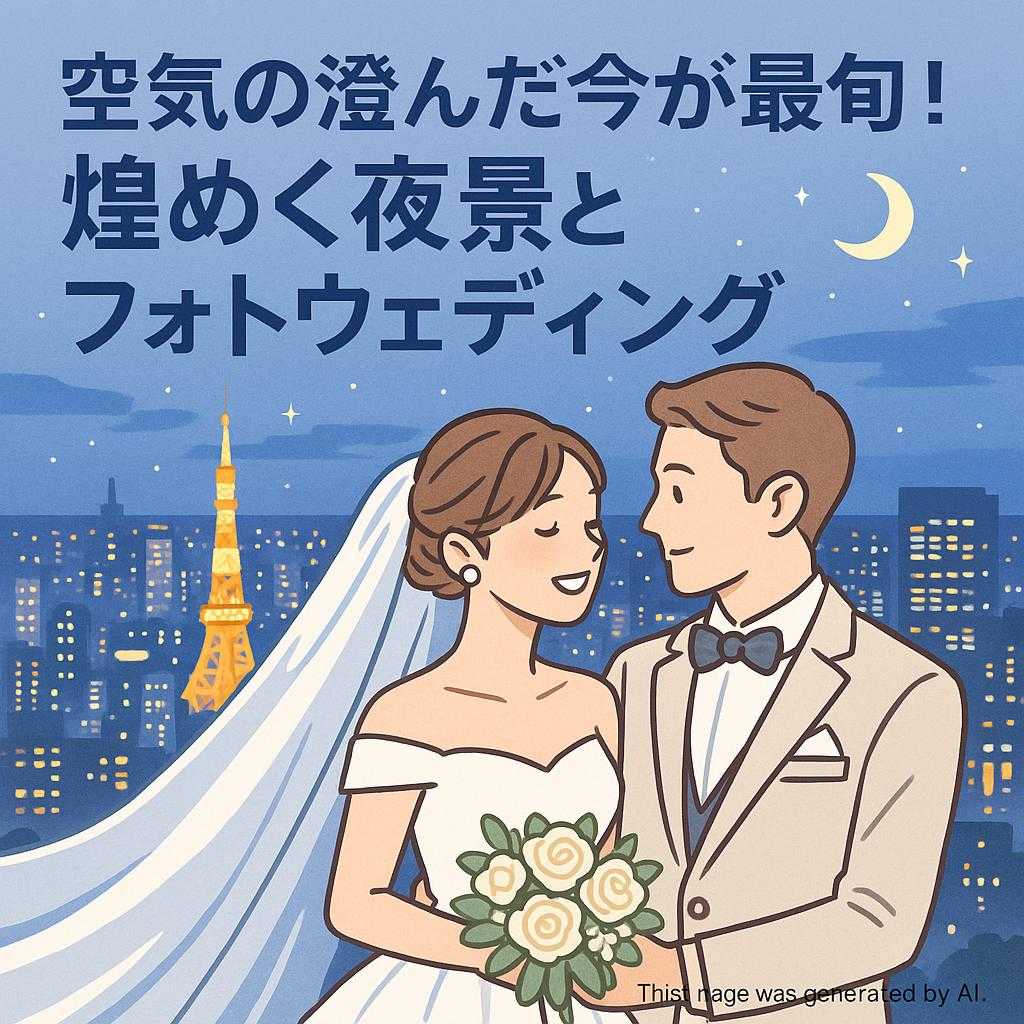 空気の澄んだ今が最美！煌めく夜景とフォトウェディング