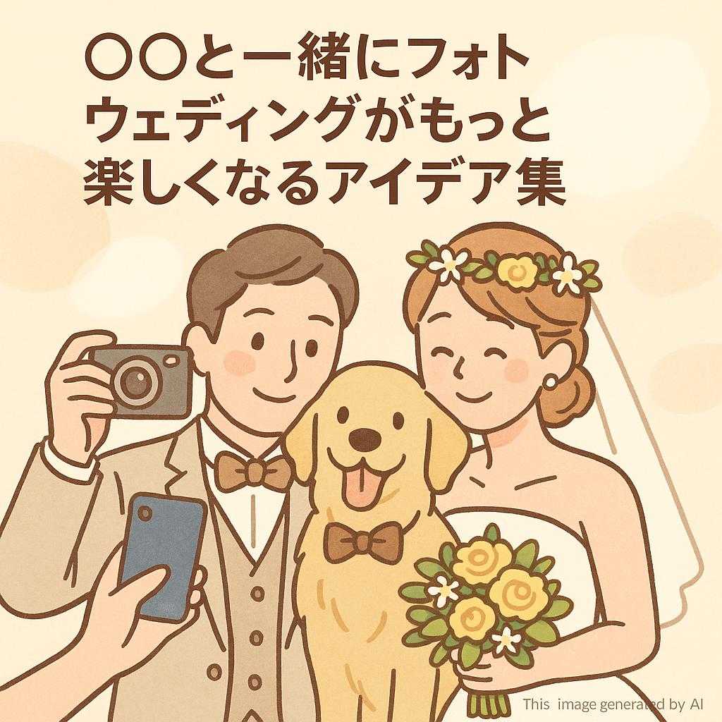○○と一緒にフォトウェディングがもっと楽しくなるアイデア集
