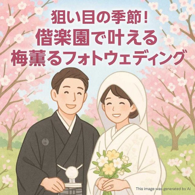 狙い目の季節！偕楽園で叶える梅薫るフォトウェディング