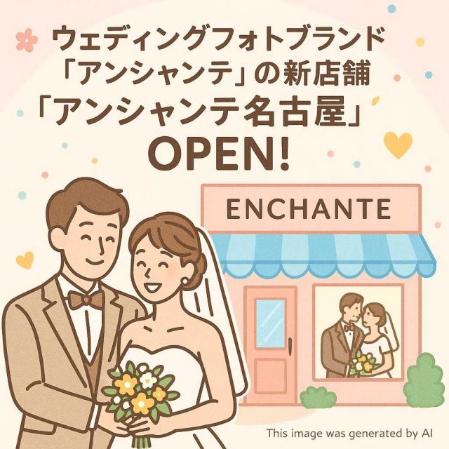 ウェディングフォトブランド「アンシャンテ」の新店舗「アンシャンテ名古屋」OPEN！